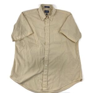 Honors Mens Oxford Shirt Yellow Short Sleeve 17